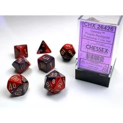 Chessex Polyhedral 7-Die Set Gemini Purple-Red/Gold