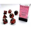 Chessex Polyhedral 7-Die Set Gemini Black-Red/Gold