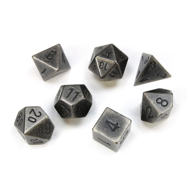 Chessex Polyhedral 7-Die Set Metal Dark Metal 3 Chessex Polyhedral 7-Die Set Metal Dark Metal