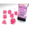 Chessex Polyhedral 7-Die Set Frosted Pink/White -Kids Toys Shop 27464RESIZED