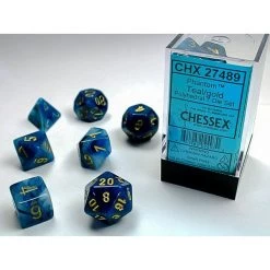 Chessex Polyhedral 7-Die Set Phantom Teal/Gold