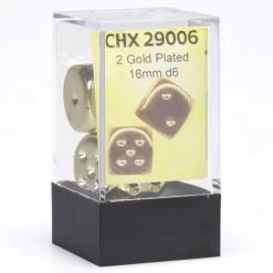 Dice - Chessex 2 Gold Plated D6