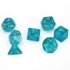 Dice - Chessex Borealis Teal/Gold 7 Die Set 1 Dice - Chessex Borealis Teal/Gold 7 Die Set -Kids Toys Shop Borealis TealGold 7 Die Set