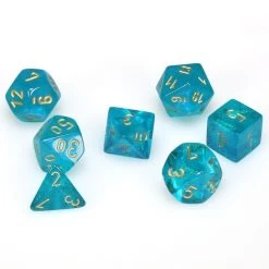 Dice - Chessex Borealis Teal/Gold 7 Die Set