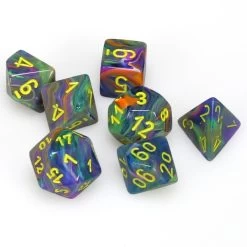 Dice- Chessex Festive Polyhedral Rio W/ Yellow