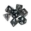 Dice - Chessex Translucent Polyhedral Smoke/White (7 Dice In Display)