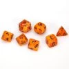 Dice - Chessex D7-Die Set Dice Vortex Orange/Black
