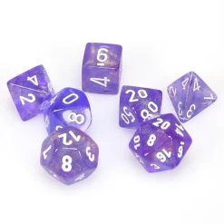 Dice - Chessex Borealis Polyhedral Purple/White