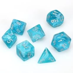 Dice - Chessex Cirrus Aqua/Silver