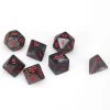 Dice - Chessex Velvet Black/Red 7 Die Set