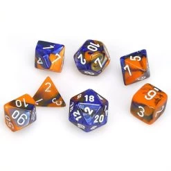 Dice - Chessex Gemini Blue Orange W/White