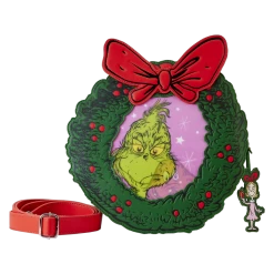 LOUNGEFLY Dr Seuss - Dr. Seuss' How The Grinch Stole Christmas! Wreath Crossbody