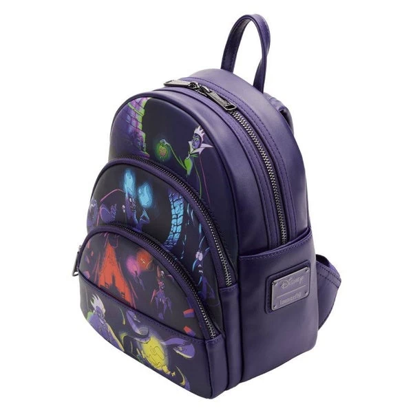 LOUNGEFLY Disney Villains - Triple Pocket Glow Mini Backpack 3 LOUNGEFLY Disney Villains - Triple Pocket Glow Mini Backpack