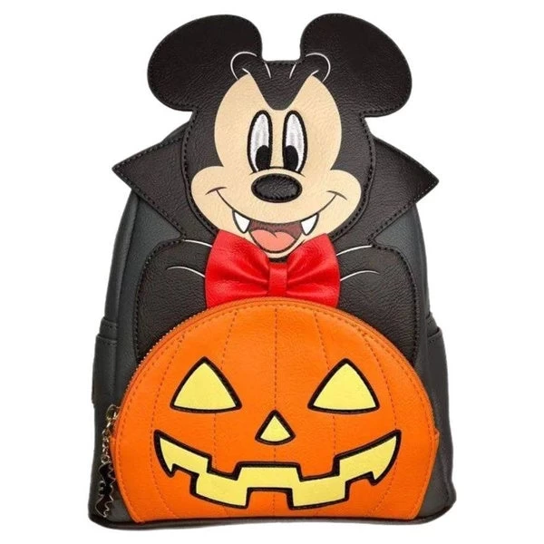LOUNGEFLY Disney - Mickey Vampire Pumpkin US Exclusive Mini Backpack 3 LOUNGEFLY Disney - Mickey Vampire Pumpkin US Exclusive Mini Backpack