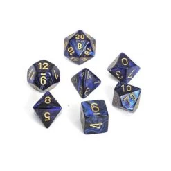 Dice - Chessex Scarab Polyhedral Royal Blue/Gold