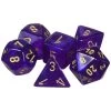 Dice - Chessex Borealis Polyhedral Royal Purple/Gold (7 Dice In Display)