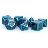 MDG Metal Polyhedral Dice Set - Blue/Black Enamel -Kids Toys Shop mdg metal polyhedral dice set blue black enamel 68049 40027RESIZED