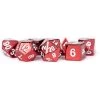 MDG Metal Polyhedral Dice Set - Red Painted